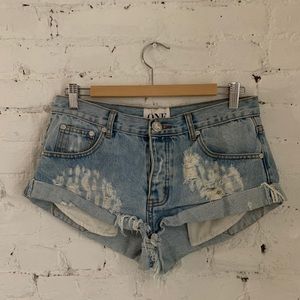 One teaspoon bandit distressed denim shorts